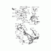 Схема вузла: Облицювальні елементи для Kawasaki EX300 Ninja 300 ABS