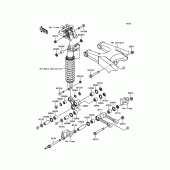Схема вузла: Підвіска для Kawasaki KX250/ KX252 KX250F
