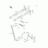 Схема узла: Распредвал & Цепь ГРМ & Натяжитель (s) для Kawasaki ZX636 Ninja ZX-6R