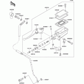 Схема вузла: Clutch master cylinder для Kawasaki ZR1100 ZRX1100-II