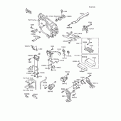 Схема вузла: Батарейний відсік(1/2) для Kawasaki ZX600 GPX600R