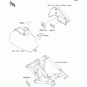 Схема вузла: Інформаційні наклейки для Kawasaki VN800 Vulcan 800 Classic