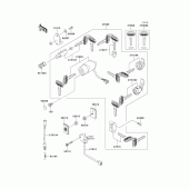 Схема вузла: Ignition switch/locks/reflectors для Kawasaki VN1500 VN1500 Classic Tourer