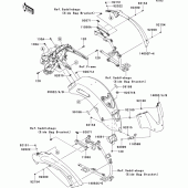 Схема вузла: Заднє крило для Kawasaki VN1700 Vulcan 1700 Voyager Custom ABS