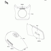 Схема вузла: Наклейки для Kawasaki EL250 Eliminator 250