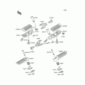 Схема вузла: Підніжки для Kawasaki ZR400 ZRX