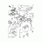 Схема вузла: Електроустаткування для Kawasaki ZR400 ZRX