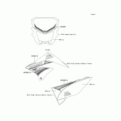 Схема узла: Decals(green)(cef) для Kawasaki KLX125 KLX125