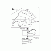 Схема узла: Заглушка сиденья (Опция) для Kawasaki ZX1400 ZZR1400 ABS