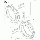 Схема узла: Шины для Kawasaki VN1700 VN1700 Voyager ABS