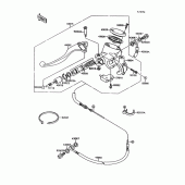 Схема вузла: Clutch master cylinder для Kawasaki VN1500 Vulcan 1500L