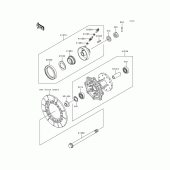Схема вузла: Ступиця переднього колеса для Kawasaki KMX125