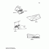 Схема узла: Наклейки для Kawasaki ZX600 Ninja 600R