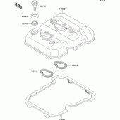 Схема вузла: Клапанна кришка для Kawasaki EL250 Eliminator 252