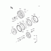 Схема вузла: Зчеплення для Kawasaki VN900 Vulcan 900 Classic LT