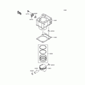 Схема вузла: Циліндр & Поршень для Kawasaki KLX250 KLX250