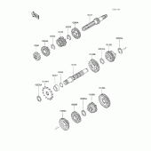 Схема узла: Трансмиссия для Kawasaki KX100