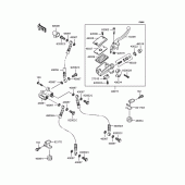 Схема вузла: Передній гальмівний циліндр Kawasaki ZR1100 Zephyr 1100RS