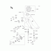 Схема узла: Топливный бак для Kawasaki KLX250 KLX250