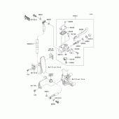 Схема вузла: Передній гальмівний циліндр для Kawasaki KLX125 D-Tracker