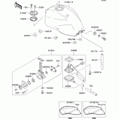 Схема вузла: Паливний бак для Kawasaki ZR1100 ZRX1100-II