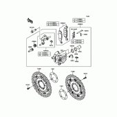 Схема узла: Передний тормоз для Kawasaki EX400 Ninja 400R