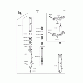 Схема узла: Вилка передней оси (Zg1000-a10 - a13) для Kawasaki ZG1000 Concours