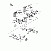 Схема узла: Выхлопная система для Kawasaki ZX900 GPZ900R