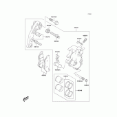 Схема узла: Передний тормоз для Kawasaki KLX400 KLX400R