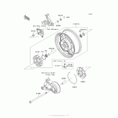 Схема узла: Заднее колесо & Приводная цепь (Caf-Cdf) для Kawasaki ZG1400 Concours 14 ABS