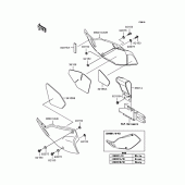 Схема вузла: Задні бічні обтічники & Захист ланцюга для Kawasaki KLX250 D-Tracker