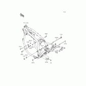 Схема узла: Крепление двигателя для Kawasaki ZR1200 ZRX1200 DAEG