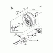 Схема узла: Ступица заднего колеса для Kawasaki KLZ1000 Versys 1000