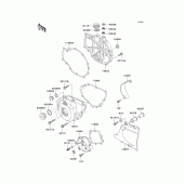 Схема вузла: Engine cover(s) для Kawasaki ER500 ER-5