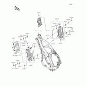 Схема узла: Радиатор для Kawasaki KX450 KX450F