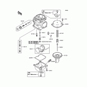 Схема вузла: Комплектуючі карбюратора для Kawasaki ZR1100 Zephyr 1100