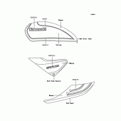 Схема вузла: Наклейки (Жовтий/Ебоні A6FA) для Kawasaki ZR1100 Zephyr 1100