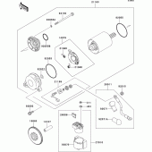 Схема вузла: Starter motor для Kawasaki ZX750 ZXR750R