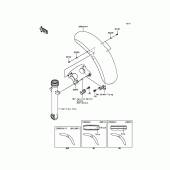 Схема вузла: Переднє крило для Kawasaki EN650 Vulcan S ABS