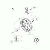 Схема узла: Переднее колесо для Kawasaki ZX1400 Ninja ZX-14R ABS