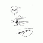 Схема вузла: Наклейки (Ебоні S9F) для Kawasaki KLX250 KLX250