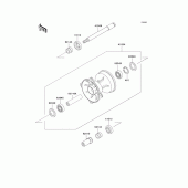Схема вузла: Front hub(kx500-e4/e5) для Kawasaki KX500