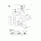 Схема узла: Топливный бак для Kawasaki ZR1200 ZRX1200 DAEG