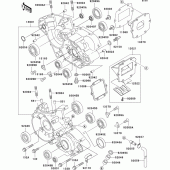Схема вузла: Картер двигуна (1/2) для Kawasaki KX125