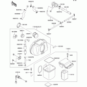 Схема вузла: Air cleaner(1/2) для Kawasaki ZR750 Zephyr