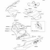 Схема вузла: Decals(green/black)(zx600-j2p) для Kawasaki ZX600 Ninja ZX-6R