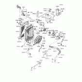 Схема вузла: Радіатор (1/2) для Kawasaki VN750 Vulcan 750