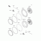 Схема вузла: Шина для Kawasaki KX250/KX252 KX250