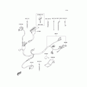 Схема узла: Замок зажигания для Kawasaki KLX400 KLX400R