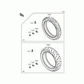 Схема узла: Шины для Kawasaki KLE650 Versys 650